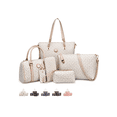 thumbnail image 1 of Set 6 Bolsas Mujer Cartera Estampada Moda Dama Cosmetiquera Xtellar blanco, 1 of 4