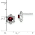 thumbnail image 3 of Primal Gold 14 Karat White Gold Garnet and Diamond Earrings, 3 of 5