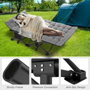 Slsy XL Folding Camping Cots with 3.3 inch 2 Sided Mattress,75* 28 Sleeping Cot Guest Bed,Portable for Adults,Folding Bed Cot with Carry Bag