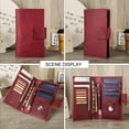 thumbnail image 3 of Contact's Leather Family 4 Passport Holder With Airtag,Travel Passport Wallet RFID Blocking (Red), 3 of 8