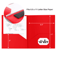 thumbnail image 2 of ViVin Sturdy Plastic Folder with 2 Pockets, 12 Pack, School Supplies,Red, 2 of 7