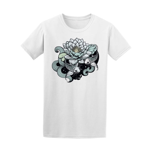 Koi Carps With Lotus Flower T-Shirt Men -Image by Shutterstock, Male 4X-Large
