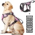 thumbnail image 1 of Arnés para perros de servicio WINSEE, tamaño grande, rosa, con 7 parches, 23 a 36 kg, 1 of 8