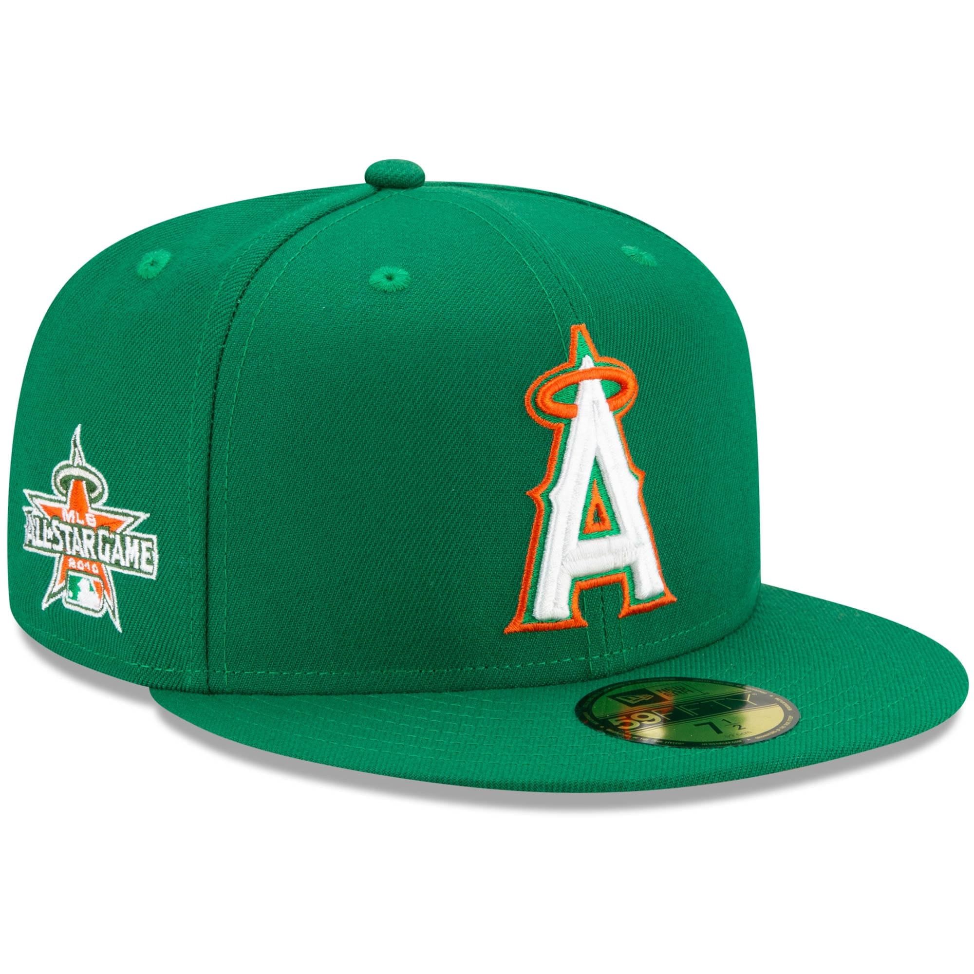 Los Angeles Angels New Era 2010 MLB All-Star Game Orange Undervisor 59FIFTY  Fitted Hat - Green - Walmart.com