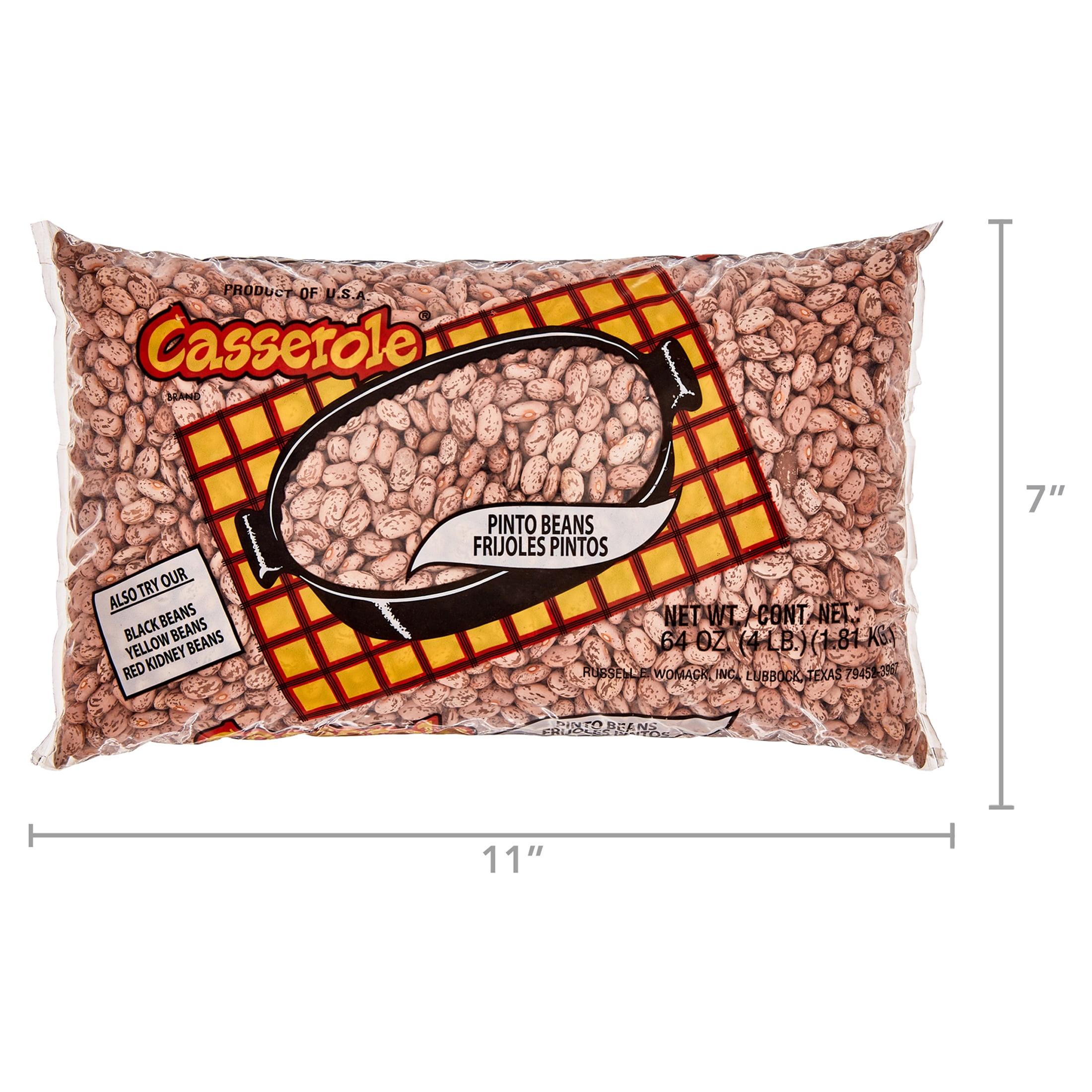 (2 pack) Casserole 4 lb Pinto Beans. Tree Nut-Free and Peanut-Free
