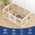 thumbnail image 3 of Clear Acrylic Dog Playpen Indoor, 10-Panel Premium Pet Play Pen for Puppies, Cats & Rabbits, Heavy Duty Foldable Dog Fence Crate Kennel, White (24" Height), 3 of 6