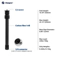 thumbnail image 3 of Tubo de Extensión para Trípode Fotopro Fibra de Carbono 25 Pulgadas 3 Secciones Columna Central, 3 of 6