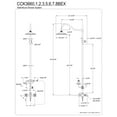 thumbnail image 2 of Kingston Brass CCK3660BEX Essx Wall Mount Rain Drop Shower System with Hand Shower, Matte Black, 2 of 4