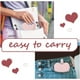 thumbnail image 3 of Espejo compacto de acero inoxidable, espejo de bolsillo irrompible en forma de corazón con bolsa de cuero de PU, mini espejo portátil para bolsa de maquillaje de viaje, para mujeres y niñas (rosa), 3 of 5