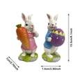 thumbnail image 3 of HEFEIYI Easter Bunny Figurine Collectible Desktop Ornament for and Spring Celebration, 3 of 4
