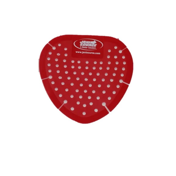 JaniSource Deodorizing Urinal Screen, Red, Cherry Scent, Each (USA Made)
