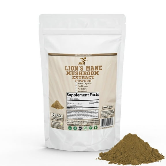 Lion’s Mane Cognition Mushroom Extract Powder 100G Organic Non GMO