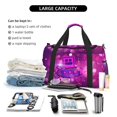 thumbnail image 4 of Saiise Geometry Dash Print Travel Duffel Bag,Weekender Bags for Women Men with Shoe Compartment,Carry on Overnight Bag with Toiletry Bag, 4 of 6