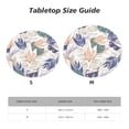 thumbnail image 7 of YFYANG Round Fitted Table Cloth, Waterproof Vintage Tropical Leaf Texture Pattern Polyester Table Cover, Indoor Outdoor Decorative Tablecloths with Elastic Edge, 7 of 7