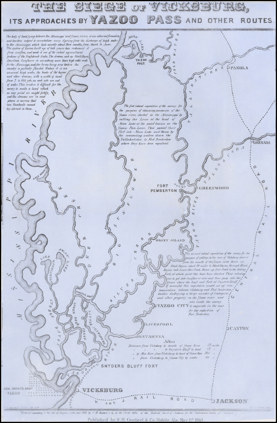 The Siege of Vicksburg, Its Approaches By Yazoo Pass and other routes