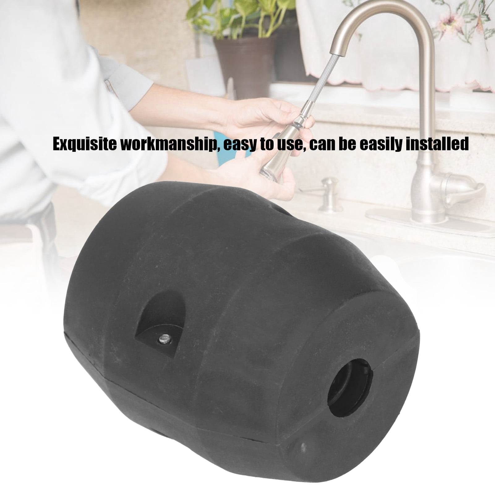 Sink Faucet Hose Weight – Pull-Out Hose Ball Weight For Kitchen & Bathroom Faucets (Black, ~10.4 Oz, Fits 0.5" Hose)
