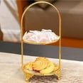 thumbnail image 3 of Iron Cake Stand Decoration Serving Tray Antique Cupcake Holder Display Two-tier Disc, 3 of 8