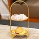 thumbnail image 3 of Soporte de tarta de hierro perfecl Puesto de pasteles Torre de exhibición antigua Disco de dos niveles, 3 of 8