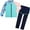 Blue, variant on Quaouag Summer 2Pcs Youth Girls Long Sleeve Rash Guard Swimsuit UPF 50 Pants Sunsuit with Bathing Suits Blue 10,12,14,16,18