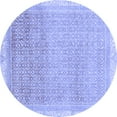 thumbnail image 1 of Ahgly Company Indoor Round Abstract Blue Modern Area Rugs, 8' Round, 1 of 4