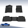 thumbnail image 2 of TPE Floor Mats Fit For 14-19 Silverado Sierra 1500-3500 Double Cab Front & 2nd 98241, 2 of 10