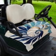 thumbnail image 2 of Golf Cart Seat Covers for 2 Seater,Navy Blue Teal Coastal Microfiber Cart Seat Towel Blanket,Abstract Art Nautical Ocean Conch Absorbent NonSlip Bench Seats Protector for Golf Course 51"x31", 2 of 9