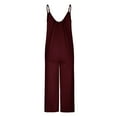 thumbnail image 4 of XIAfhje Jumpsuits For Women Loose Casual Sleeveless Spaghetti Strap Stretchy Wide Leg Rompers Baggy Overalls, 4 of 5