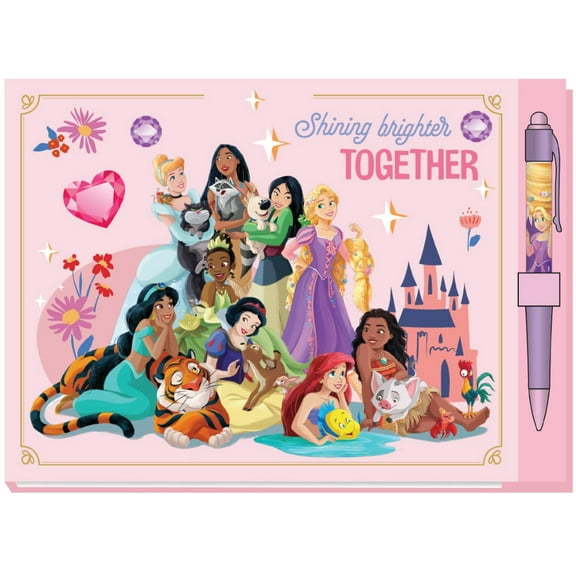 Disney Princess Deluxe Autograph Book with Pen Official Licensed Disney Keepsake Notebook for Character Signatures and Memories