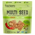 thumbnail image 3 of Flackers Organic Plant-Based Multi Seed Cheeze-Pleaze Garlic & Spice Flavor Crackers 4 oz, 3 of 4