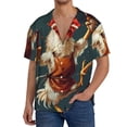 thumbnail image 1 of Fotbe Chef Chicken With Beer Bottles Camisa Estampada de Manga Corta para Hombre, Casual de Verano, Estilo Playero, Sin Arrugas-3X-Large, 1 of 5