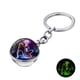 thumbnail image 2 of Llaveros para mujer, llavero de billetera, llavero de auto, llavero lindo, llavero con doce colgantes de vidrio luminoso, llavero de metal con aerosol para quitar llaves., 2 of 4