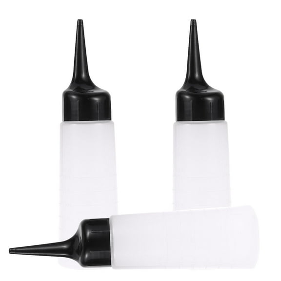 HEMOTON 3pcs Hair Dye Bottles Refillable Container for Salon Size S