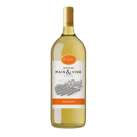 Beringer Main & Vine Moscato California White Wine, 1.5 L Bottle, 12% ABV