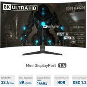 Cable Matters Mini DisplayPort to DisplayPort Cable (DisplayPort to Mini DisplayPort 1.4 Cable) with 8K 60Hz Video Resolution and HDR in Black 6 Feet - Thunderbolt and Thunderbolt 2 Port Compatible