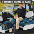 thumbnail image 5 of Whosucclay Turtle Mosaic Elastic Golf Cart Seat Cover Anti-Scratch for Yamaha Club Car EZGO Icon, 4 Storage Pockets Golf Cart Seat Blanket Towel, 5 of 7
