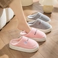 thumbnail image 2 of Cute Rabbit Slippers Winter Warm Home Shoes Non Slip Plush Bedroom Slippers, 2 of 9