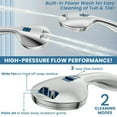 thumbnail image 3 of Shower Head with Handheld, 7 Spray Settings High Pressure Handheld Shower Head with 59" Stainless Steel Hose, Built-in Power Spray to Clean Corner, Tub, Tile and Pets, Chrome, 3 of 4