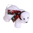 thumbnail image 1 of Colgante de Navidad con forma de oso, colgante de oso de Navidad, decoraciones navideñas, adorno creativo con temática navideña para vacaciones, Bufanda multicolor, 1 of 7