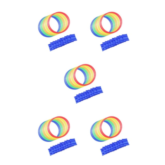 Wweixi Exciting and Interactive Kindergarten Teaching Aid Sport Hopscotch Fun Game 28cm One Size 5PCS