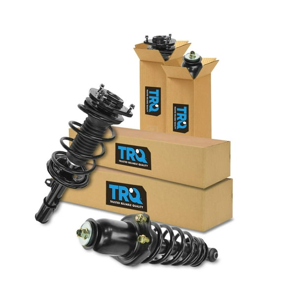 TRQ Front and Rear Strut & Coil Spring Assembly Set Driver & Passenger Sides Fits Select 05-10 Scion tC
