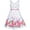 Pink and White, variant on Girls Dress Blue Flower Petal Summer Sundress 12 Years