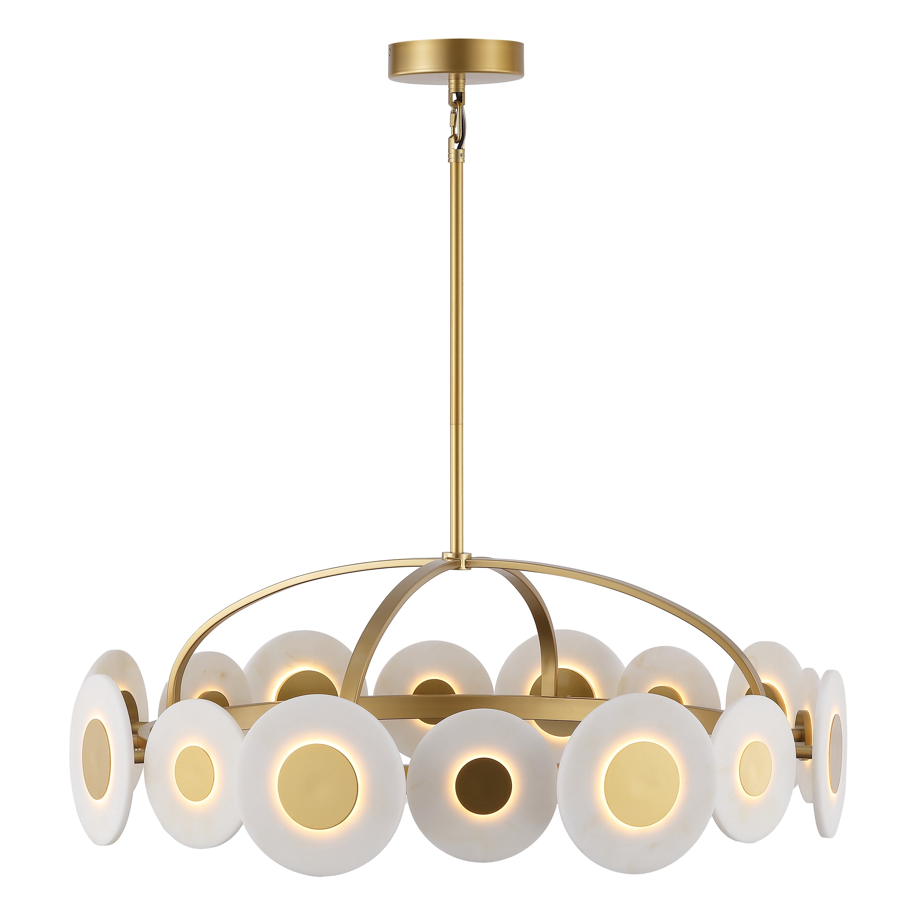 Safavieh Counture Keith Metal Chandelier, Gold/White