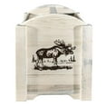 thumbnail image 3 of Pemberly Row Wood Magazine Rack with Moose Design in Natural, 3 of 5