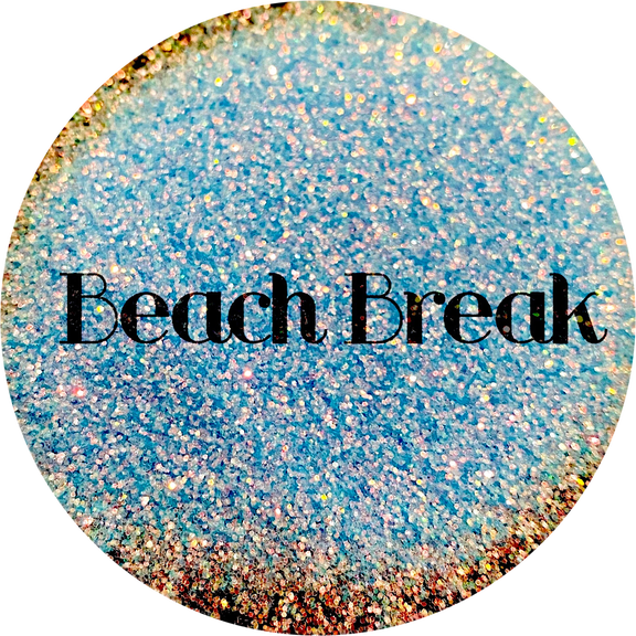 Glitter Heart Co. Glitter - High Quality Polyester Glitter - 2oz Bag -Beach Break - Iridescent Blue