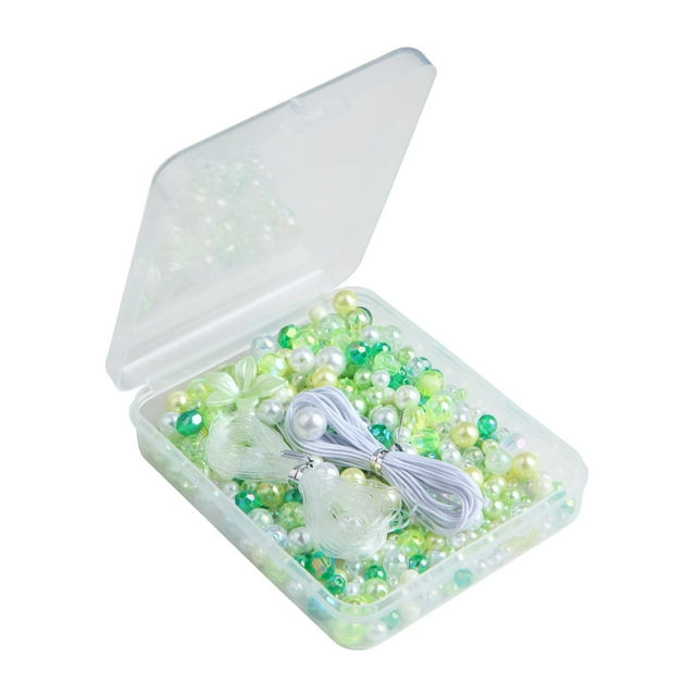 Juego de pulseras de cuentas DIY, kits para hacer joyas, juguetes para hacer joyas, cuentas para ensartar Verde
