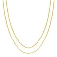 thumbnail image 1 of Sterling Silver and Gold Plated Rope Chain Necklaces and Bracelets - 1.00MM Thick - 26 Inches, 1 of 7