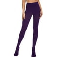 thumbnail image 4 of HSHDLDF Women's 80 Denier Tights Soft Opaque Solid Color Footed Pantyhose, 4 of 5