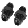 thumbnail image 1 of 6An To 1/2-20 Inverted Flare Adapter, Pressure Resistant Robust Black Leakproof 1 Pair Transmission Cooler Line Connector  for Radiator System, 1 of 7
