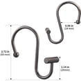 thumbnail image 6 of Black Shower Curtain Hooks Rings, Decorative for Bathroom Shower Rods, Set of 12 Premium Rust-Resistant Metal Hooks Hangers T Shaped Design, 6 of 13