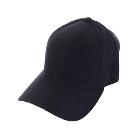 Decky Men's Fitted Blank Curved Brim Baseball Hat (Best Way To Shrink A Fitted Baseball Cap)